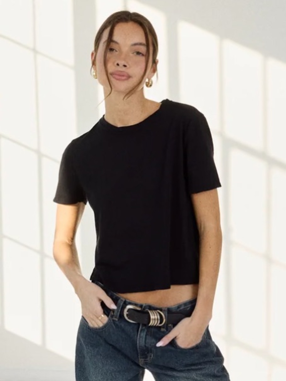 ♡ LA Made NWT Easy Tee Black